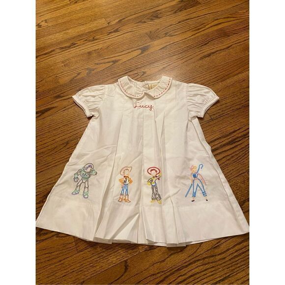 NWOT “Lucy” monogrammed 3T embroidered Toy Story pleated dress by Shepherd Sweet - Picture 1 of 6